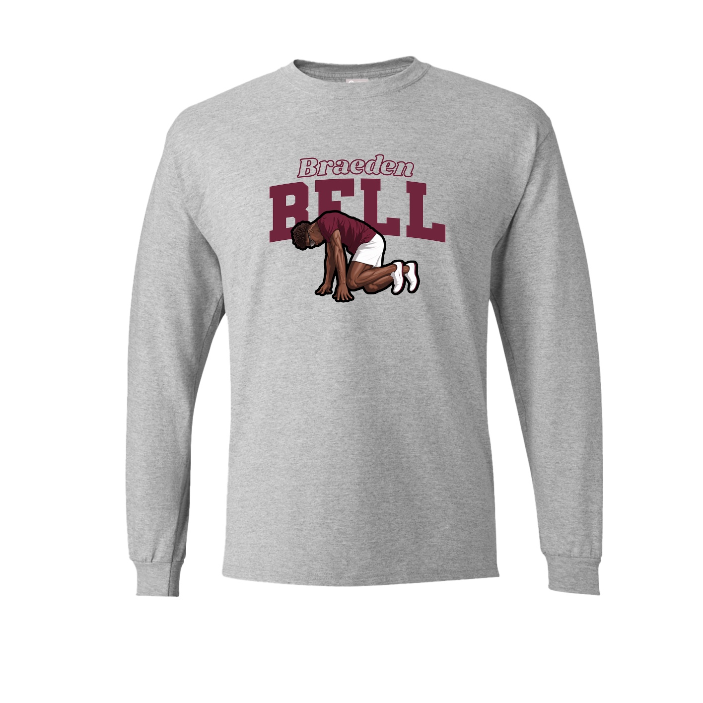 Long Sleeve Tee — Name Arch in Grey