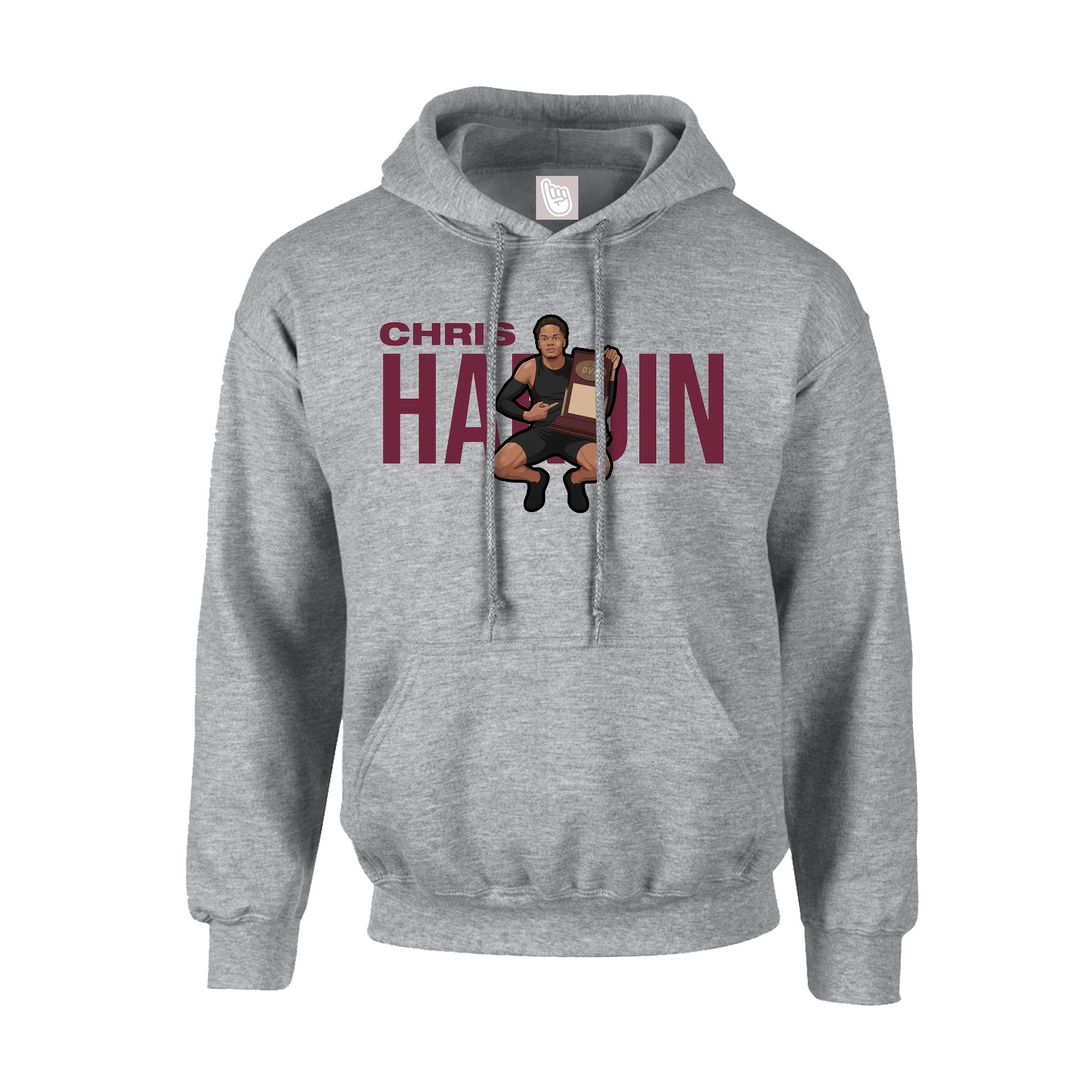 Hoodie — Player Name in Grey