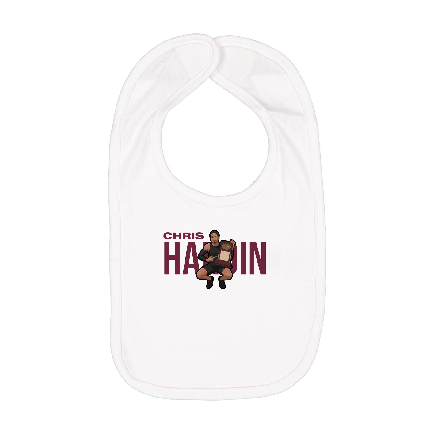 Infant Bib — Player Name in White