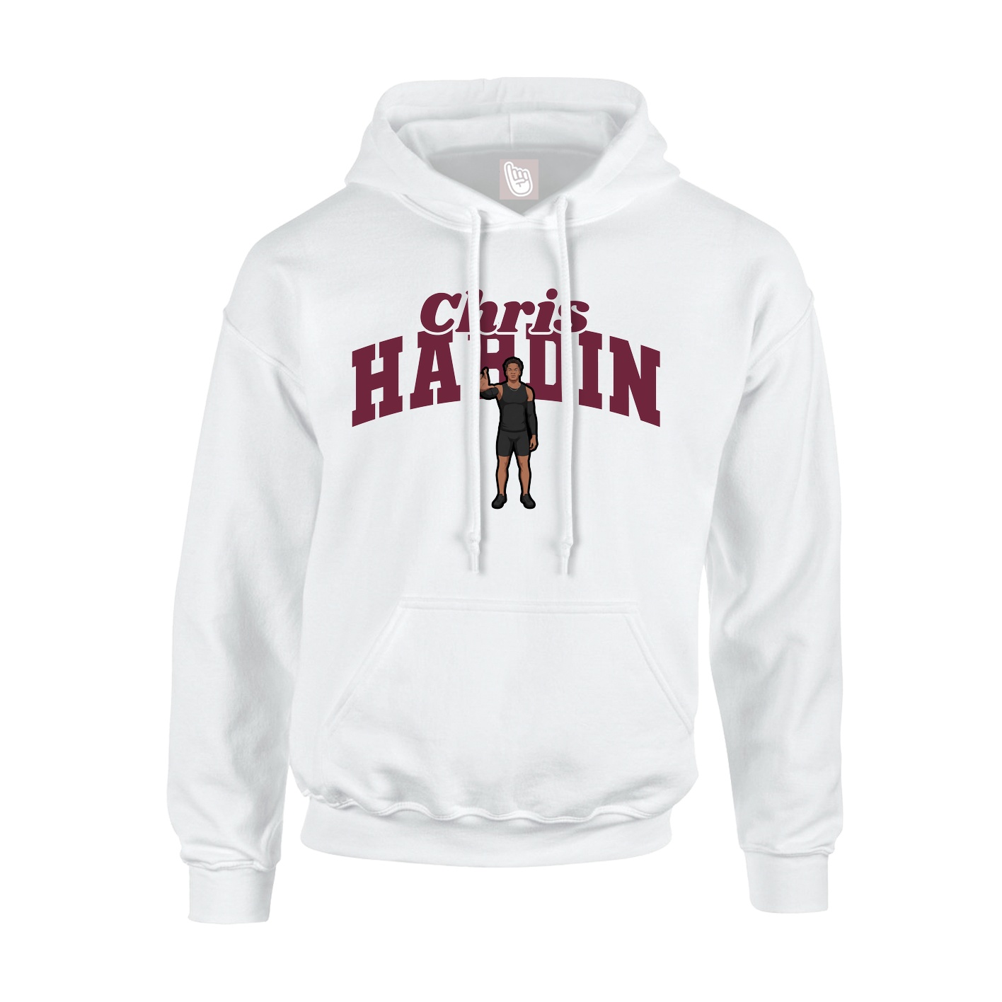 Youth Hoodie — Signature Arch in White