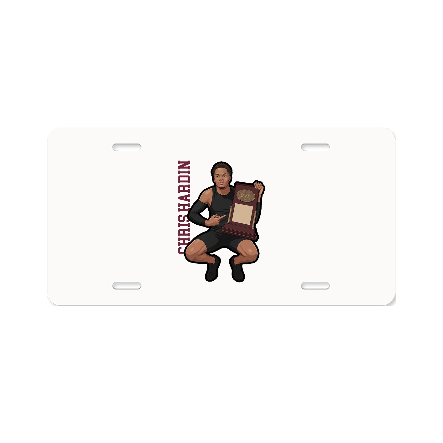 License Plate — Name Vertical in Classic