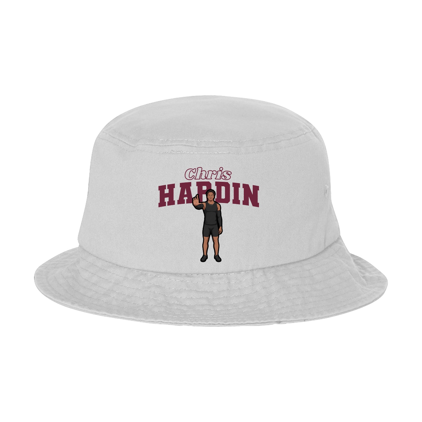 Bucket Cap — Name Arch in White