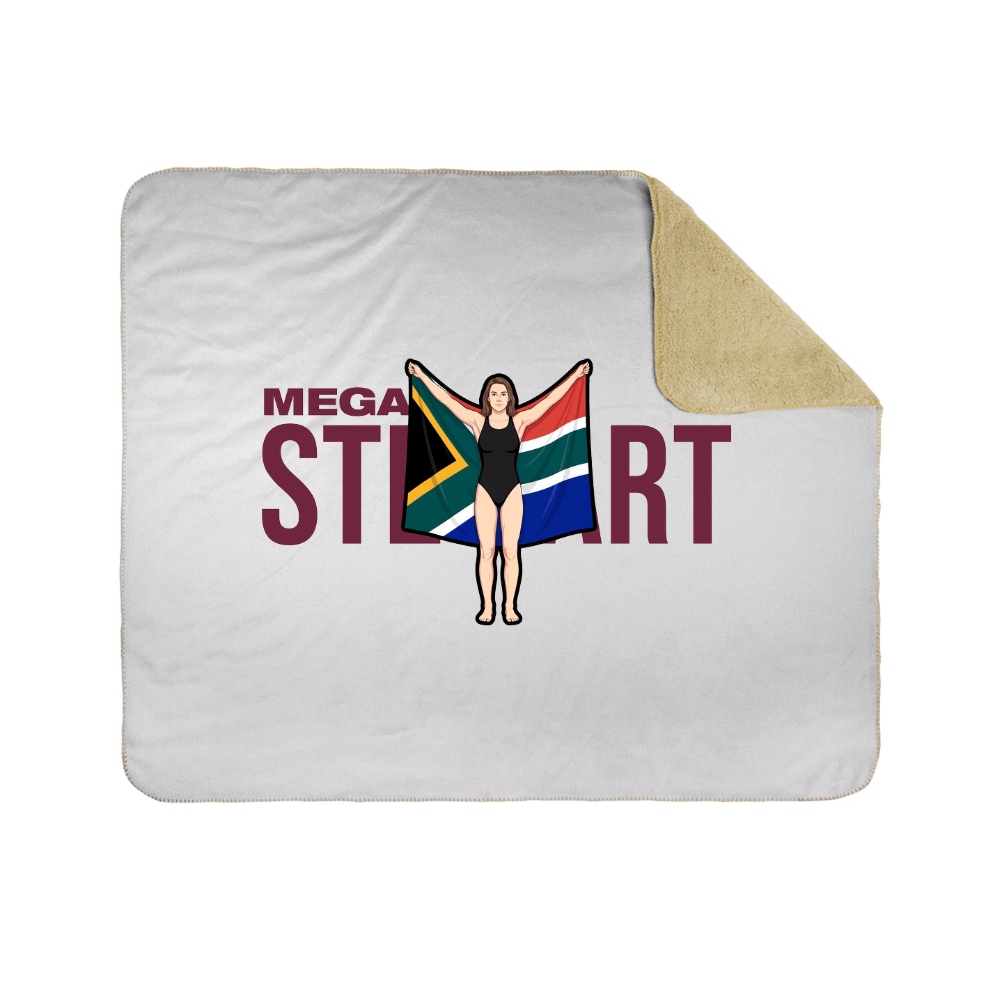 Throw Blanket — Player Name in White
