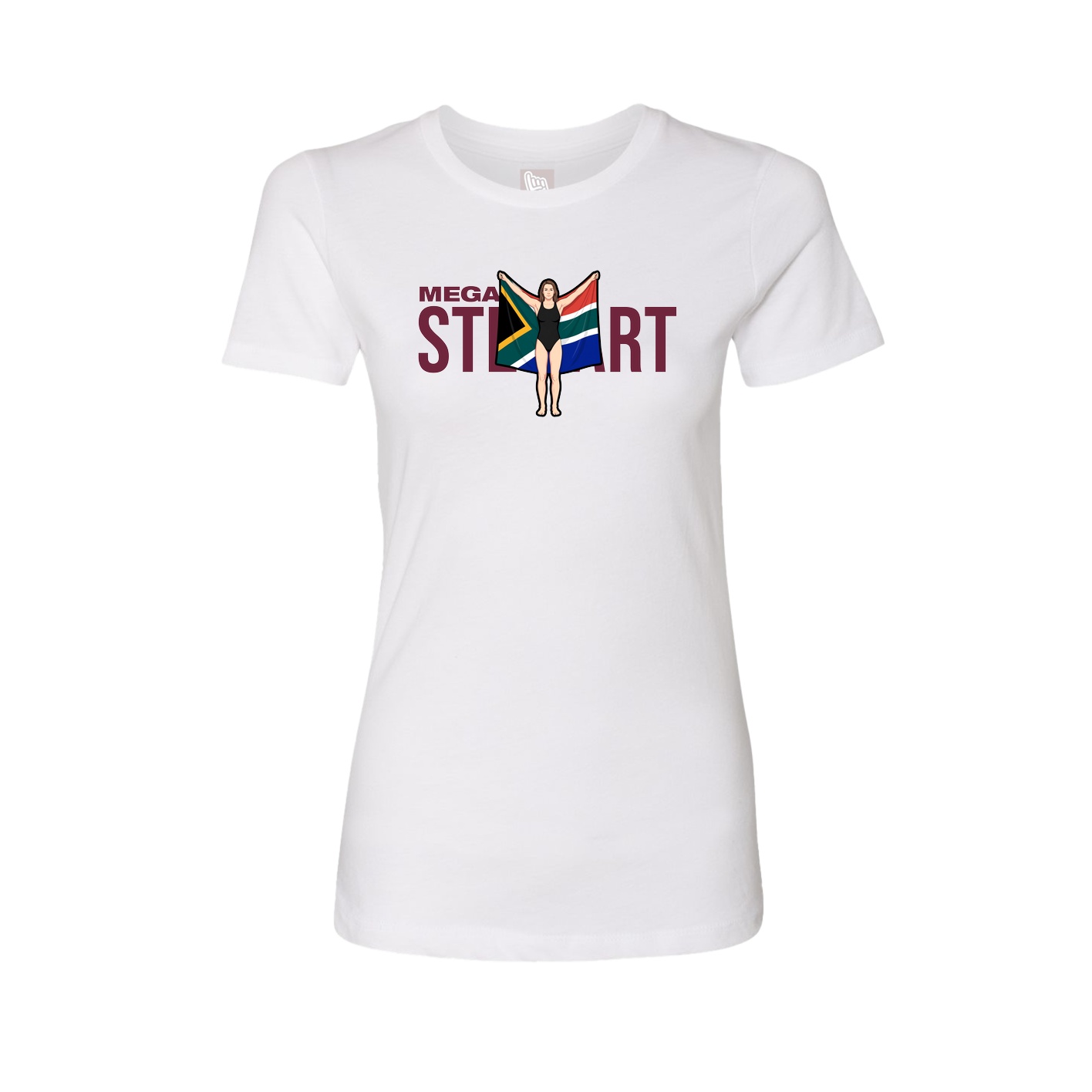 Fitted Women's Tee — Player Name in White