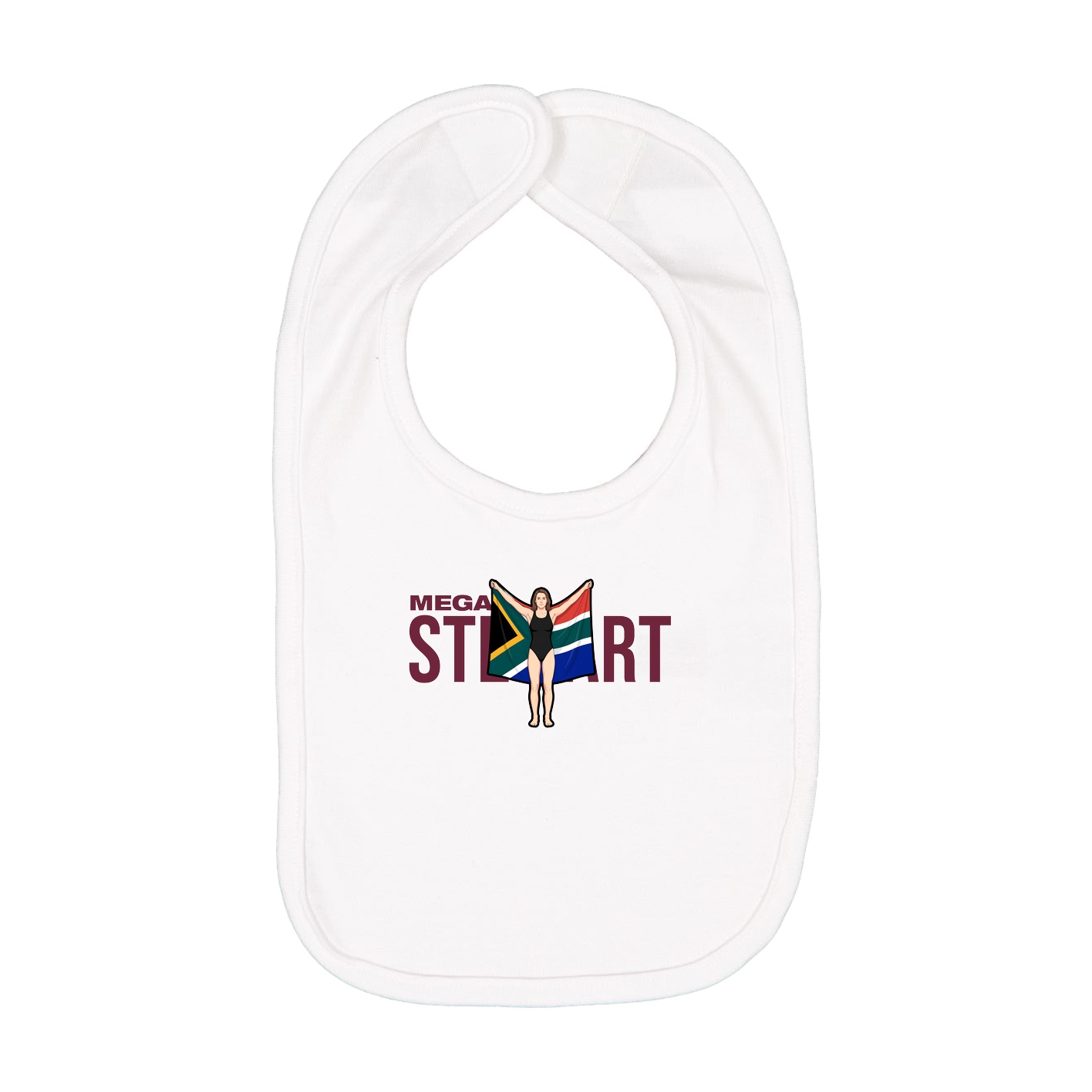 Infant Bib — Player Name in White