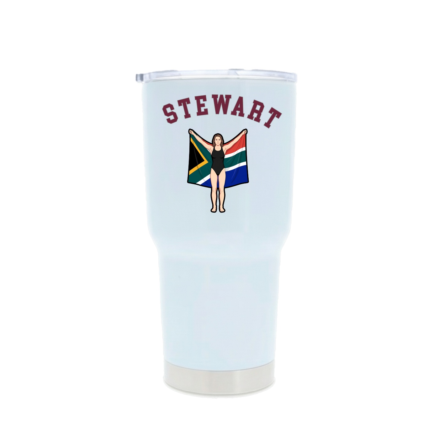 30oz Stainless Steel Tumbler — Shirsey Arch in White