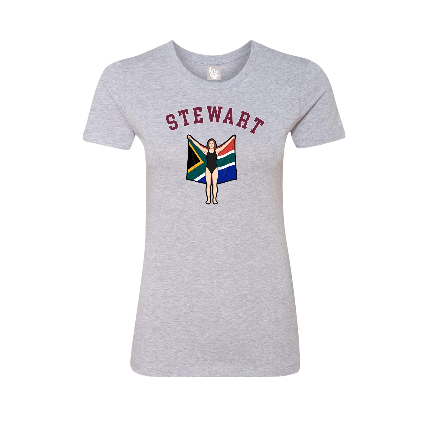 Fitted Women's Tee — Shirsey Arch in Grey