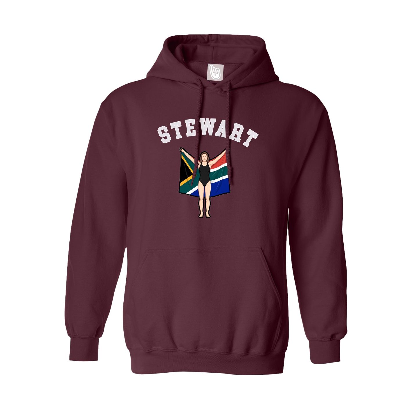 Youth Hoodie — Shirsey Arch in Maroon