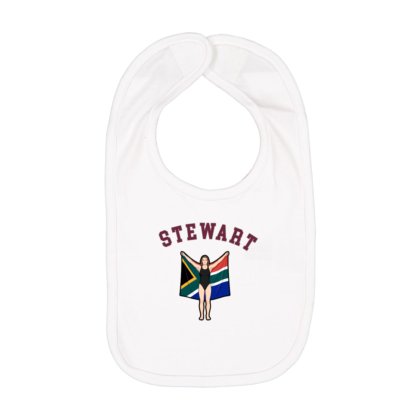 Infant Bib — Shirsey Arch in White