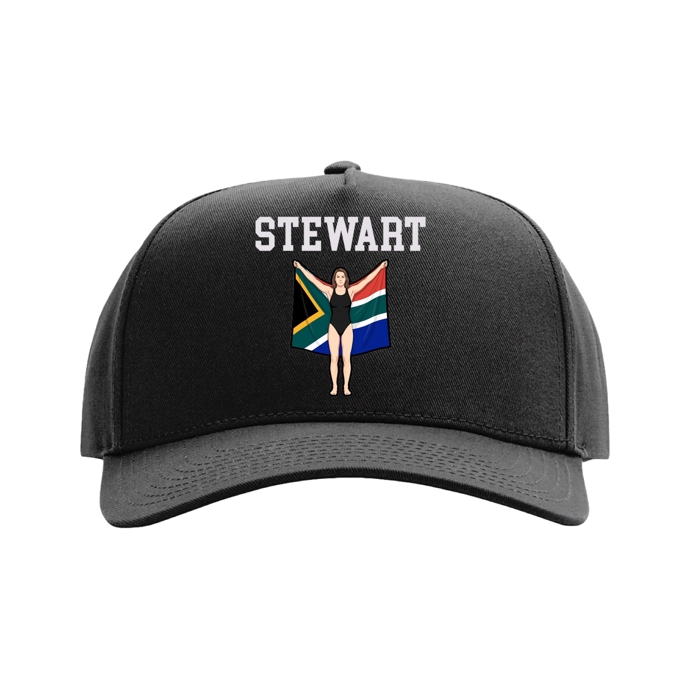 Full Fabric Five-Panel Champ Cap — Shirsey in Black