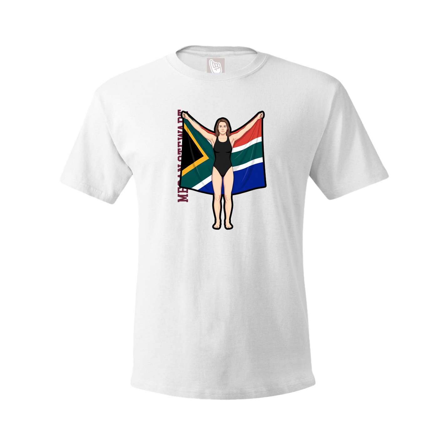 Youth Tee — Name Vertical in White