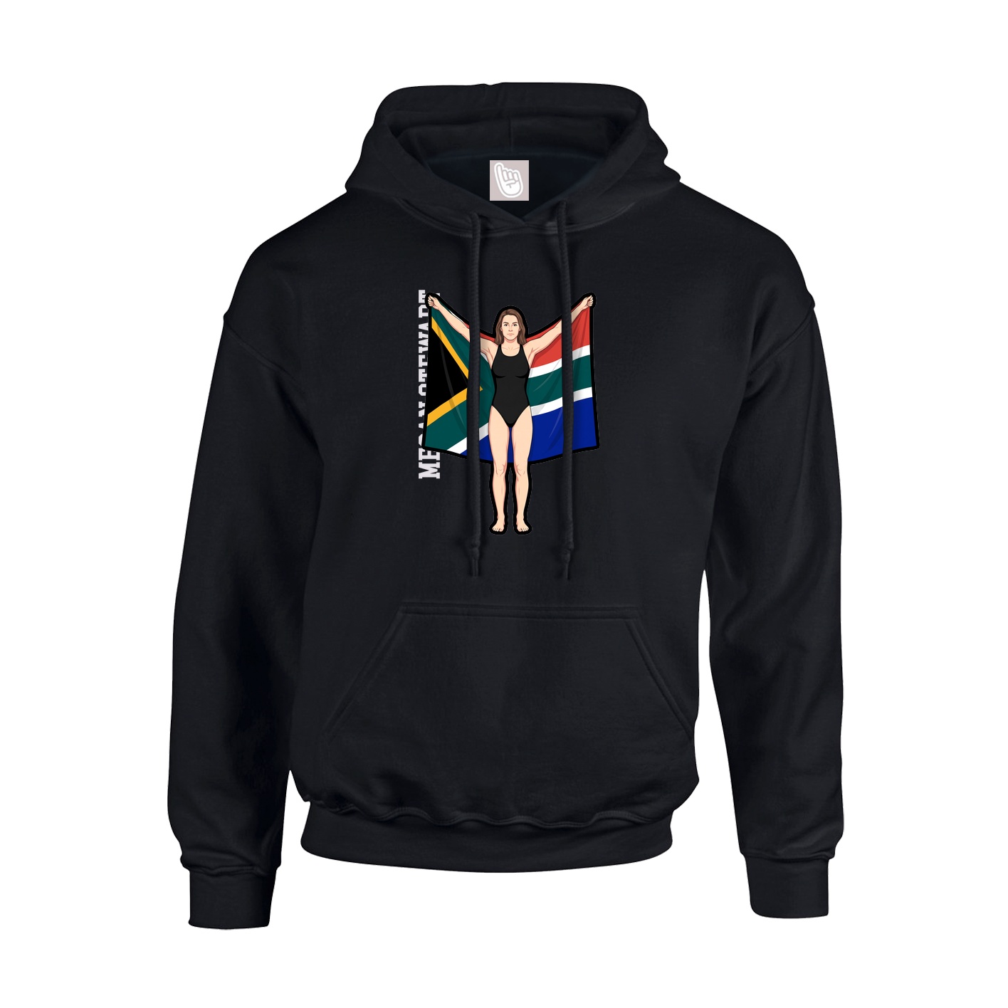 Youth Hoodie — Name Vertical in Black