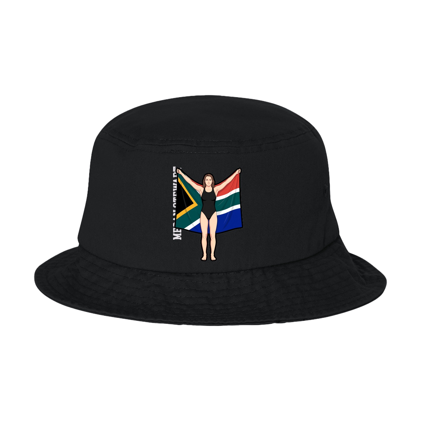 Bucket Cap — Name Vertical in Black