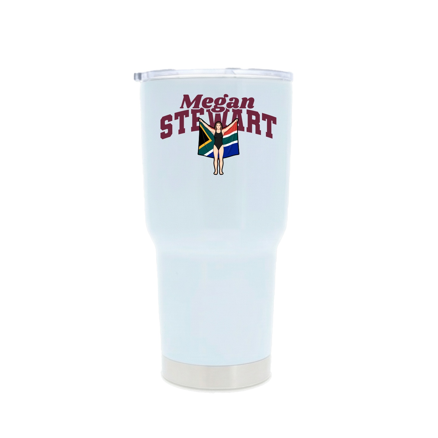 30oz Stainless Steel Tumbler — Signature Arch in White