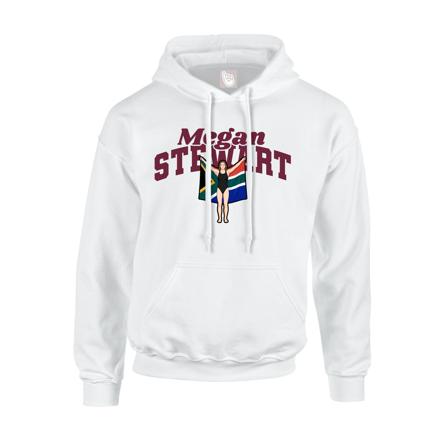Youth Hoodie — Signature Arch in White