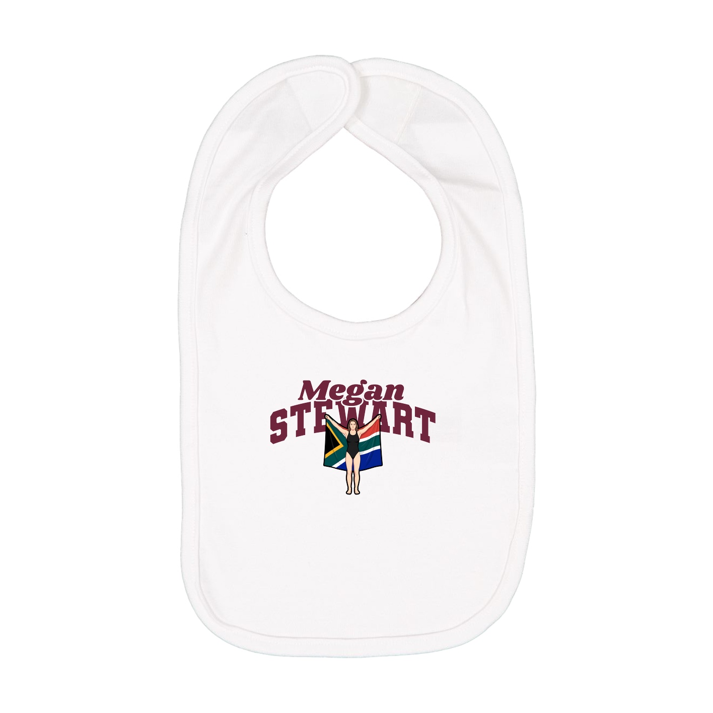 Infant Bib — Signature Arch in White