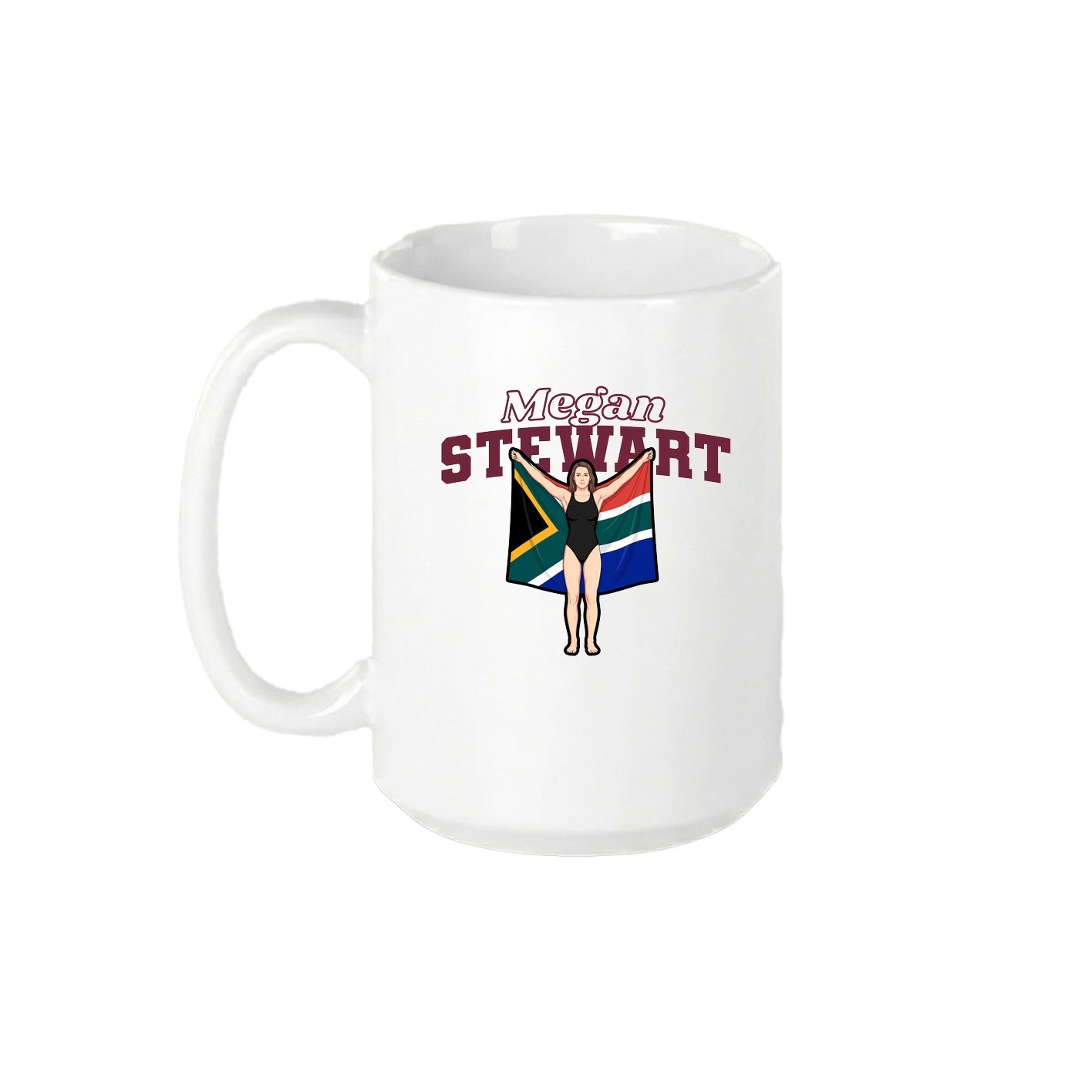 15oz Coffee Mug — Name Arch in White