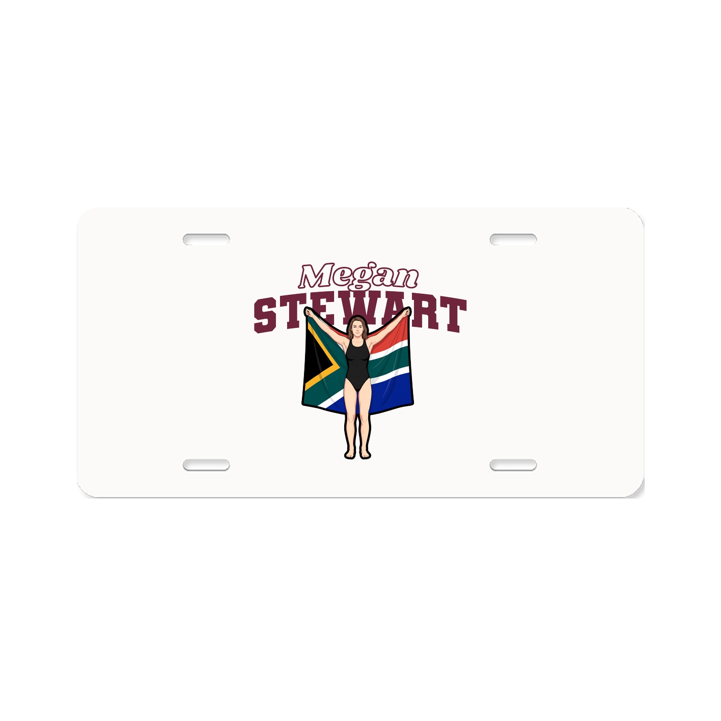 License Plate — Name Arch in Classic