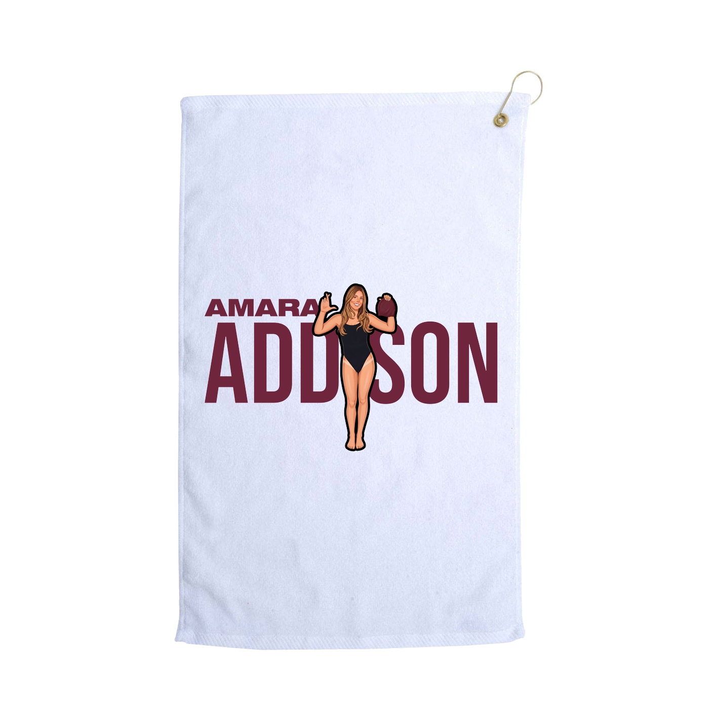 Golf Towel — Player Name in White
