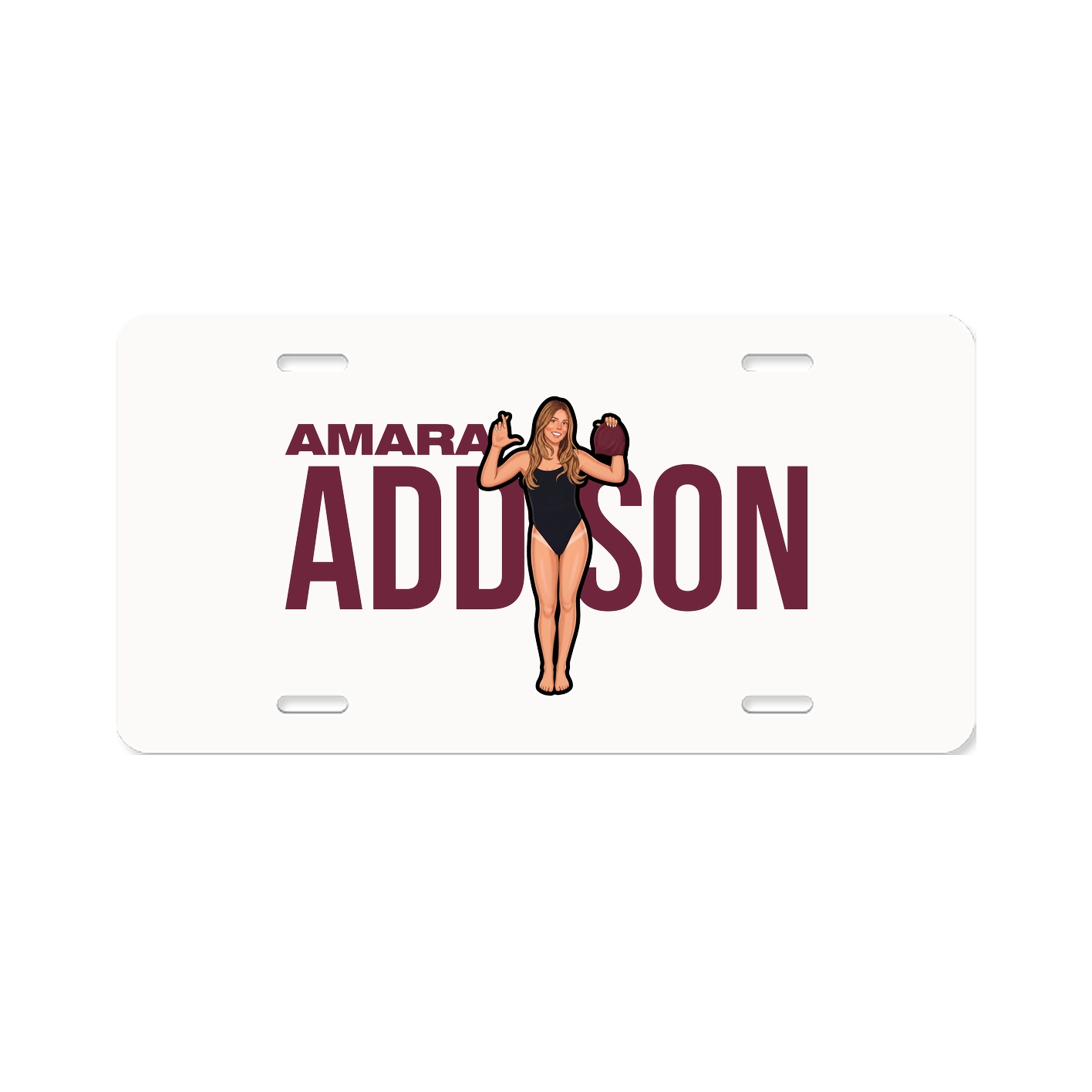 License Plate — Player Name in Classic