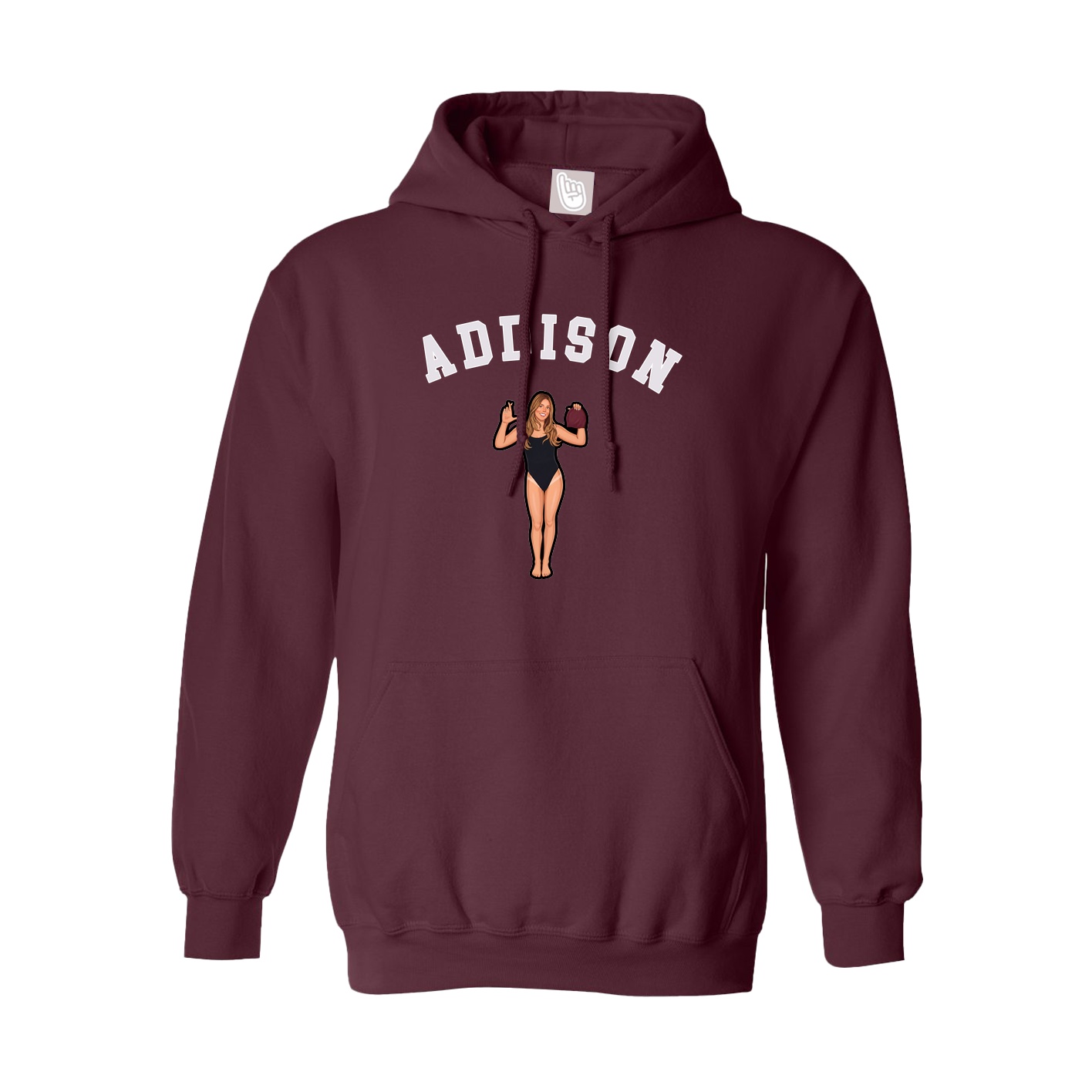 Youth Hoodie — Shirsey Arch in Maroon