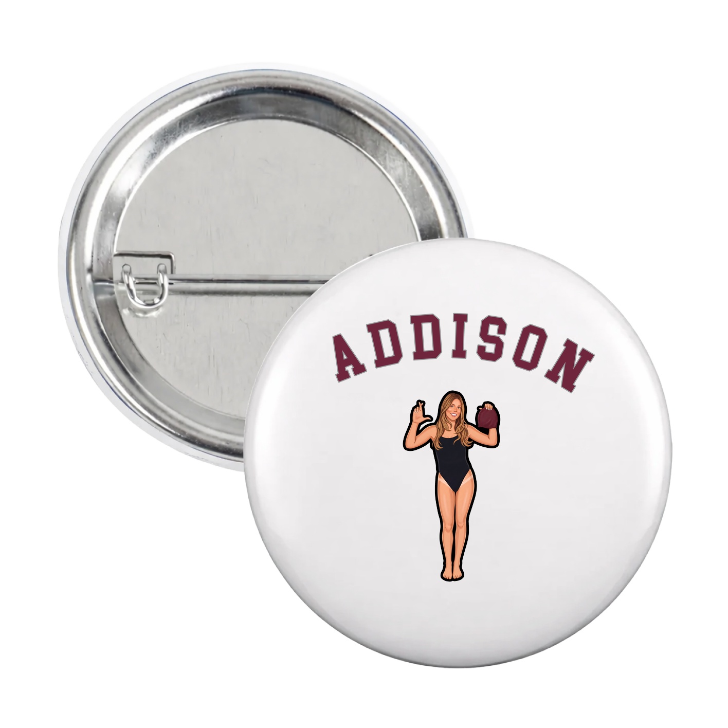 Game Day Button — Shirsey Arch in White