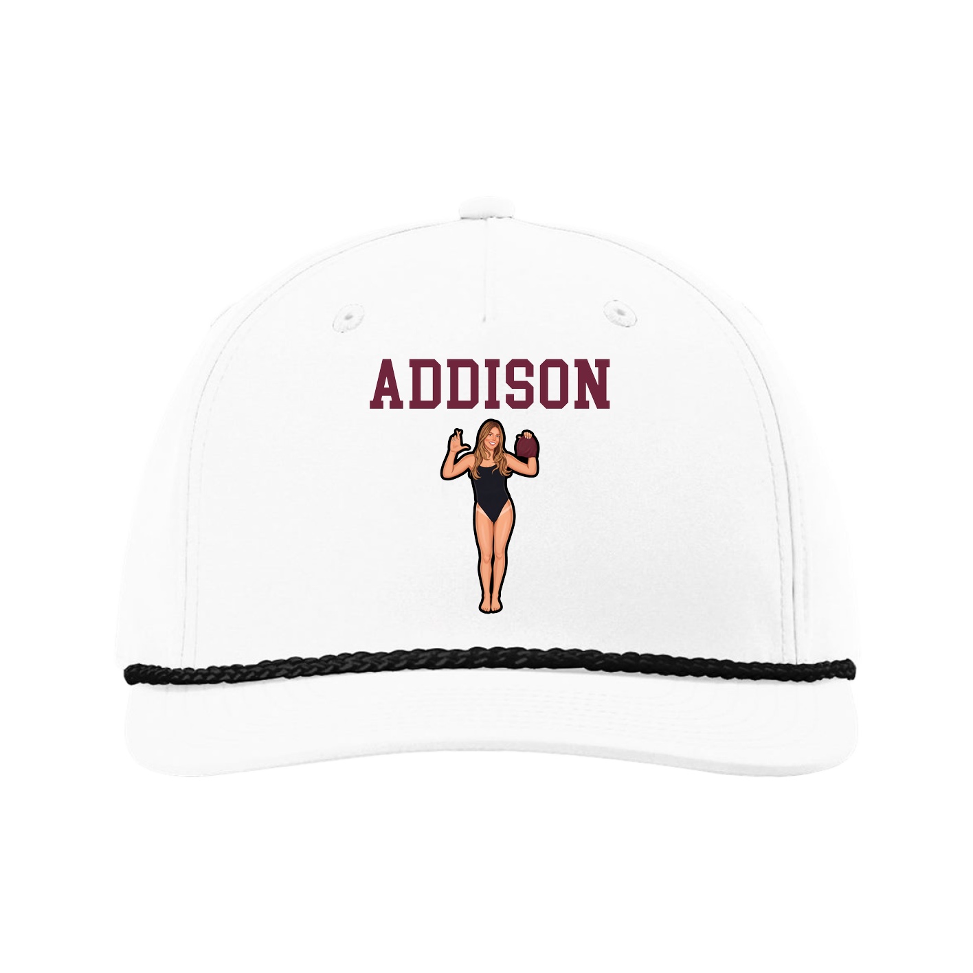 Five-Panel Classic Rope Cap — Shirsey in White