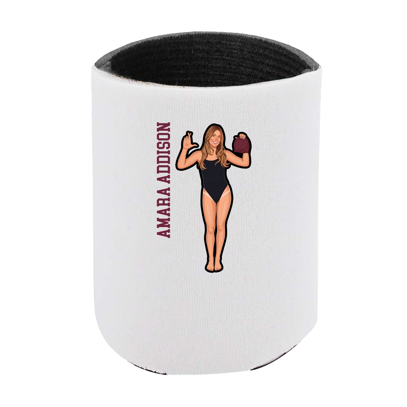 Can Holder — Name Vertical in White