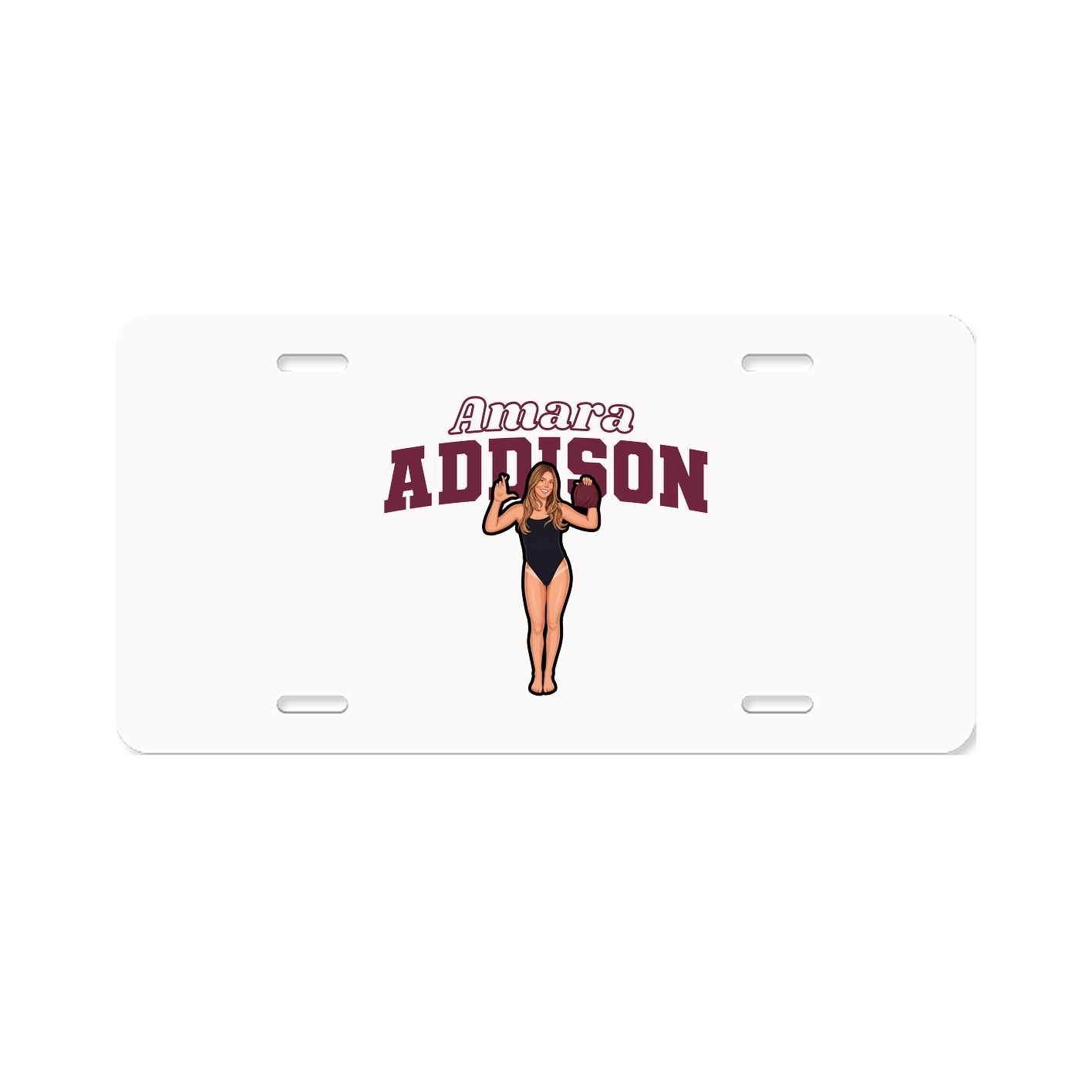 License Plate — Name Arch in Classic