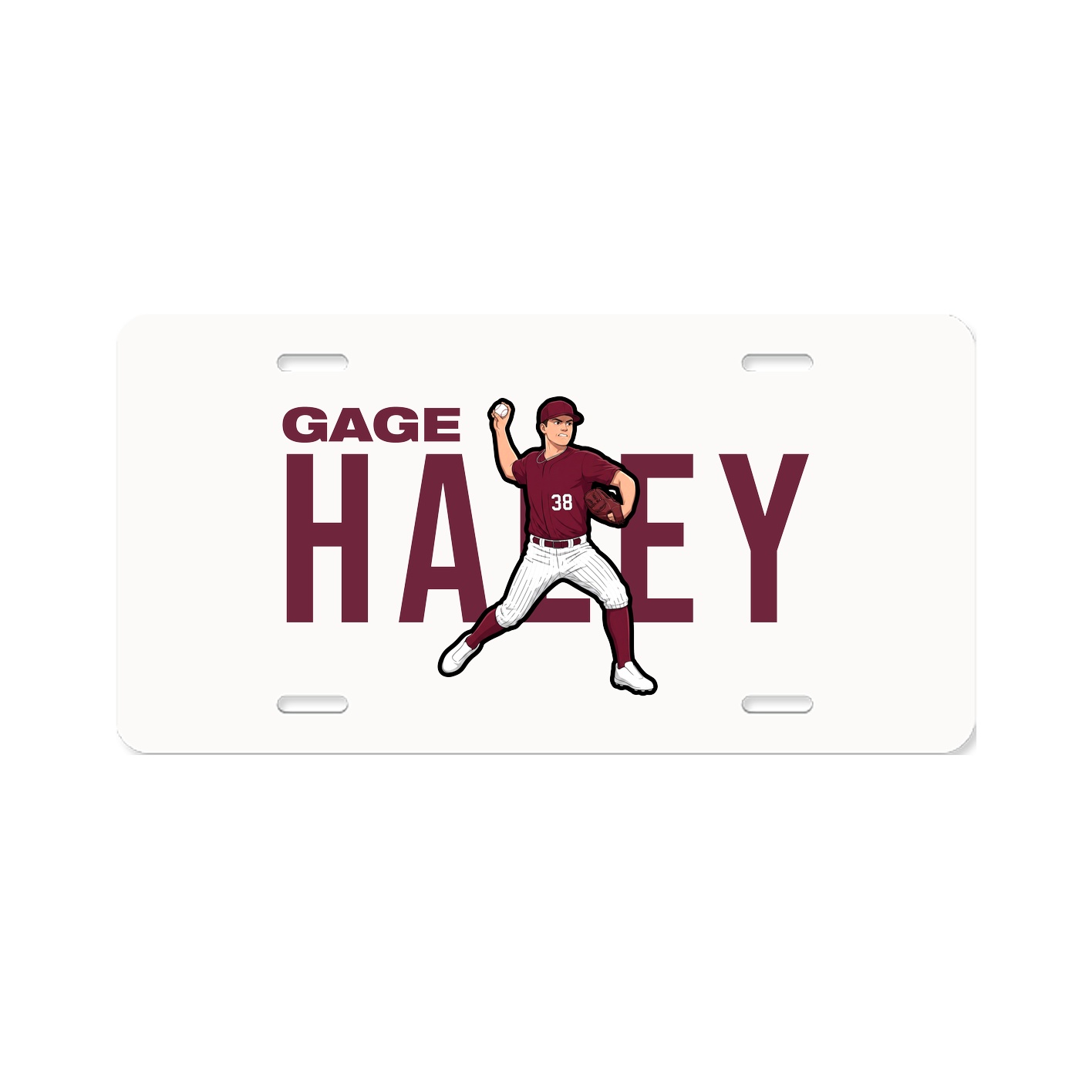 License Plate — Player Name in Classic