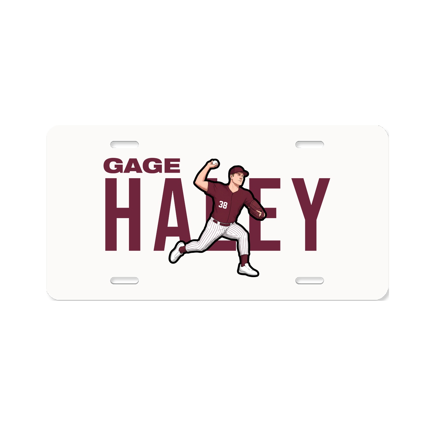 License Plate — Player Name in Classic