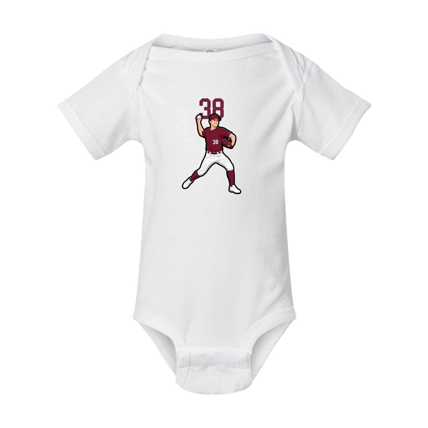 Baby Onesie — Number Top in White