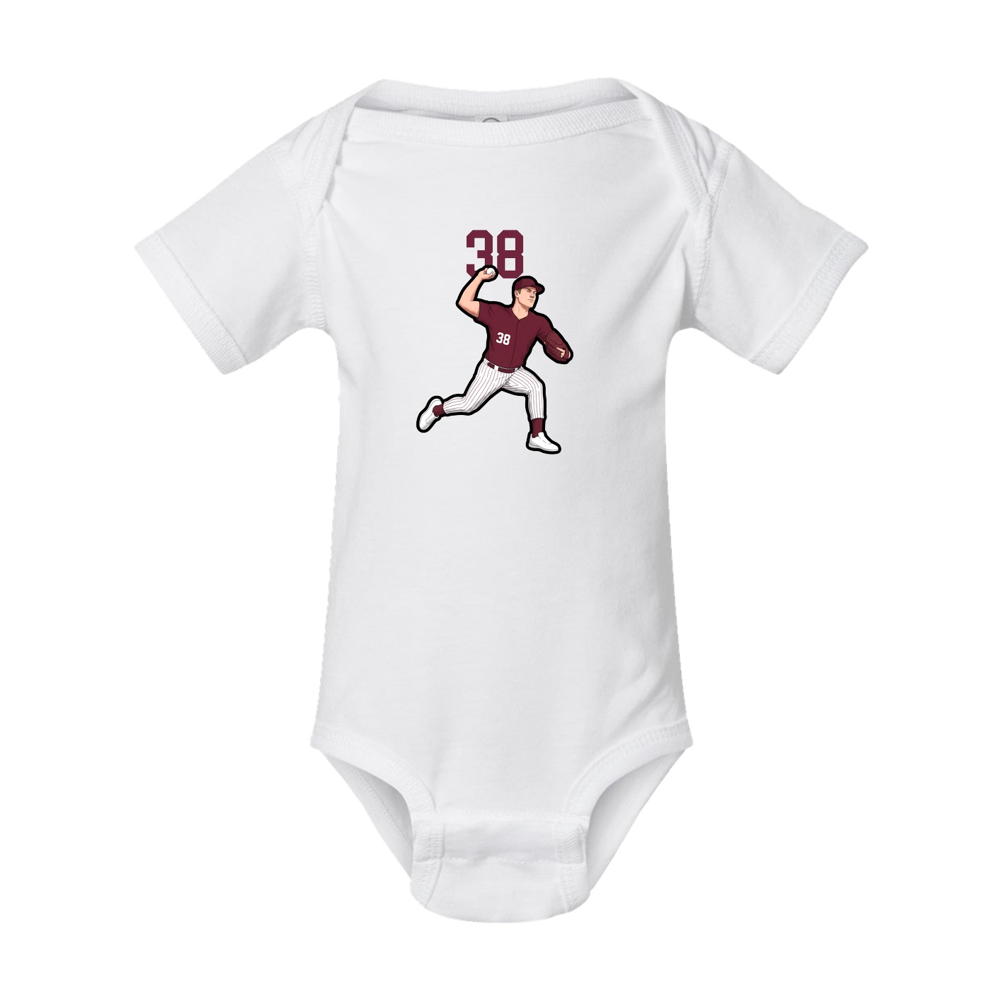 Baby Onesie — Number Top in White