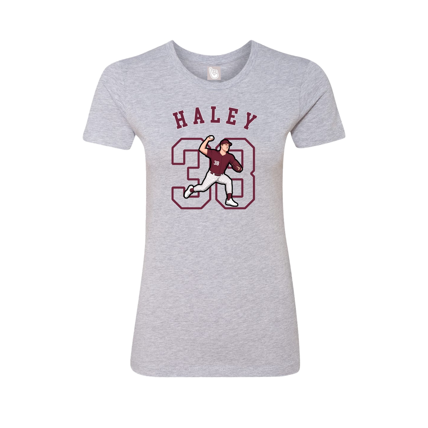 Fitted Women's Tee — Shirsey Arch in Grey