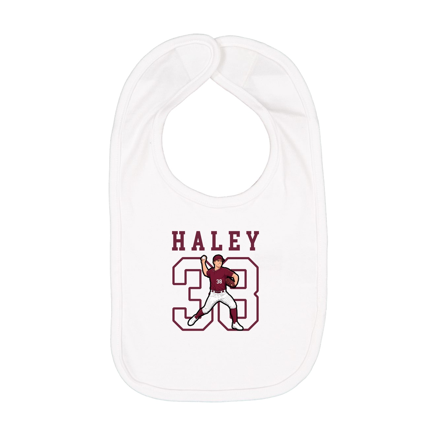Infant Bib — Shirsey in White