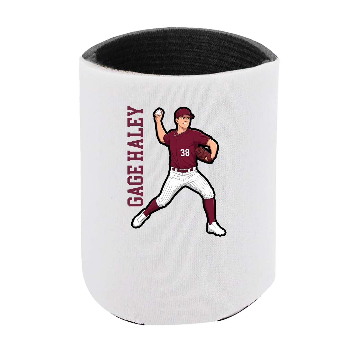 Can Holder — Name Vertical in White