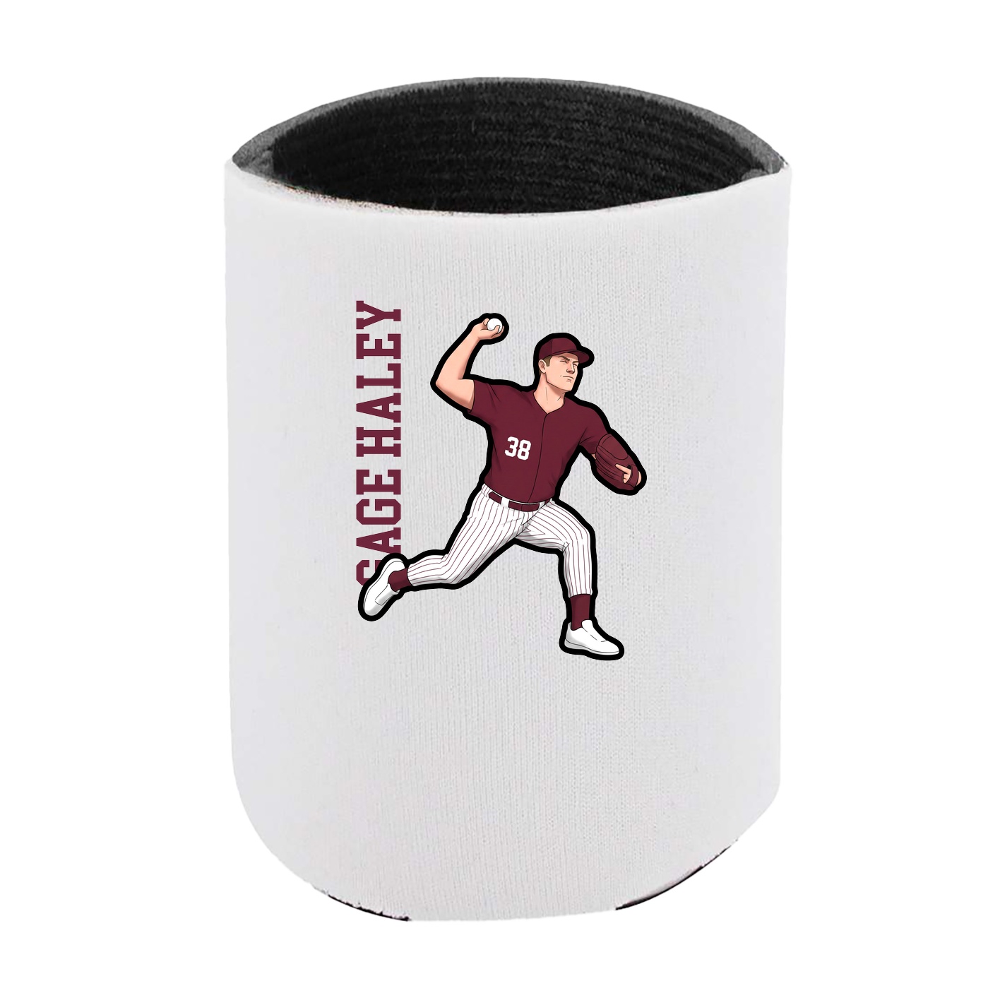 Can Holder — Name Vertical in White