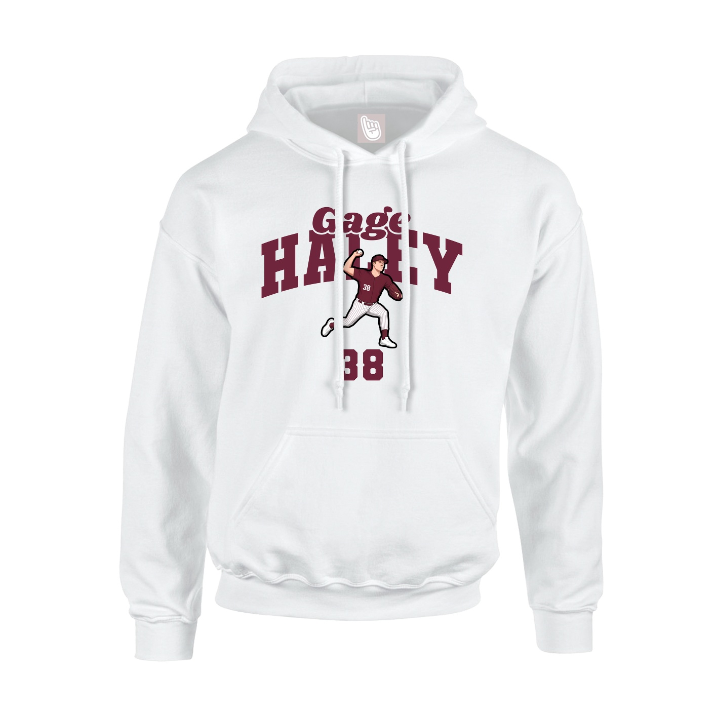 Hoodie — Signature Arch in White