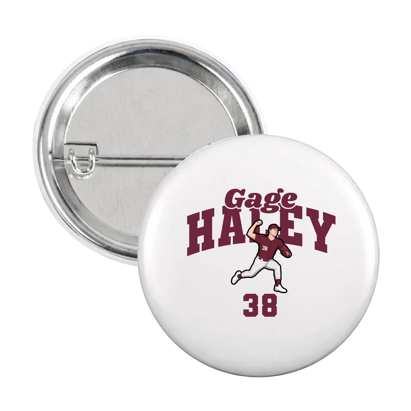 Game Day Button — Signature Arch in White