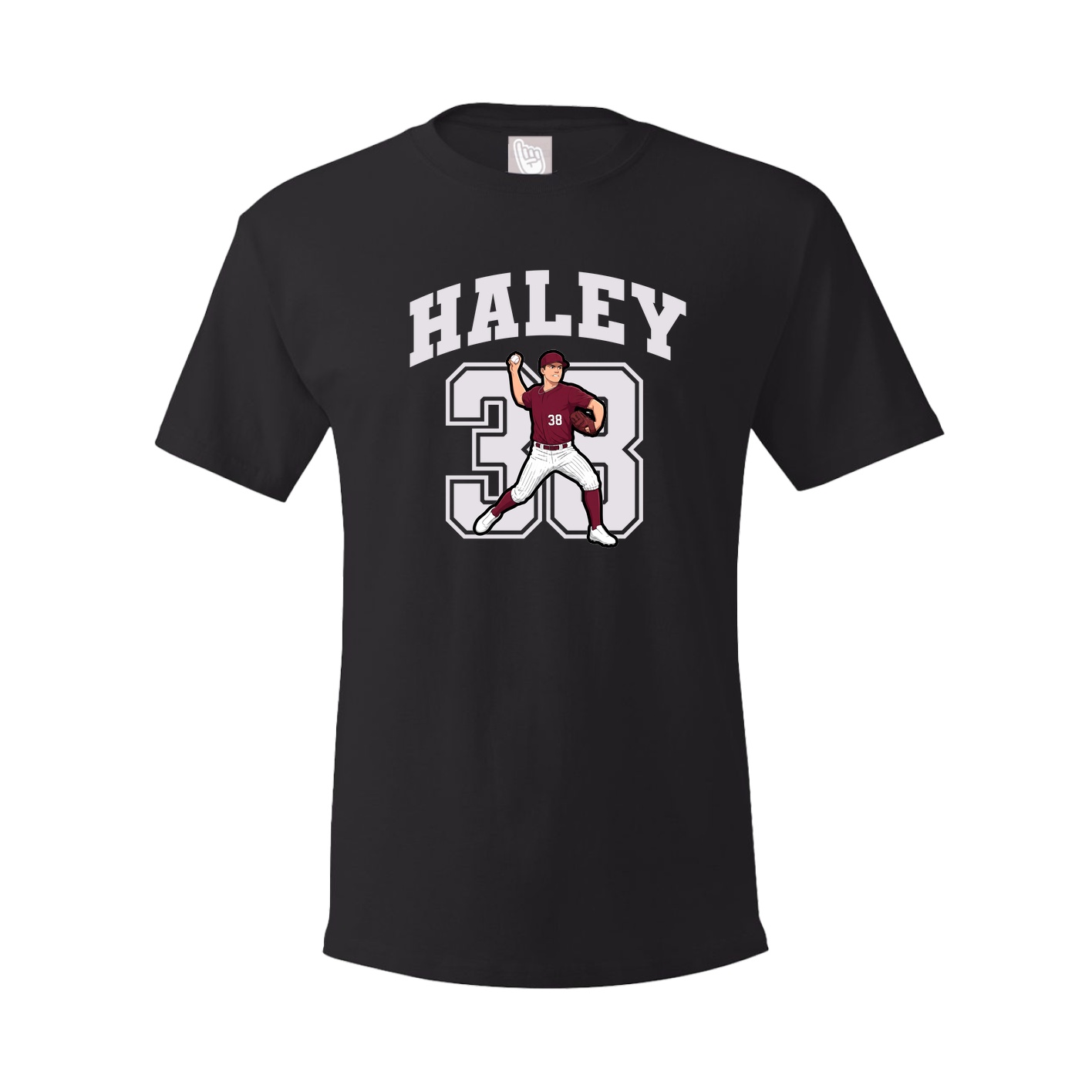Youth Tee — Number in Black