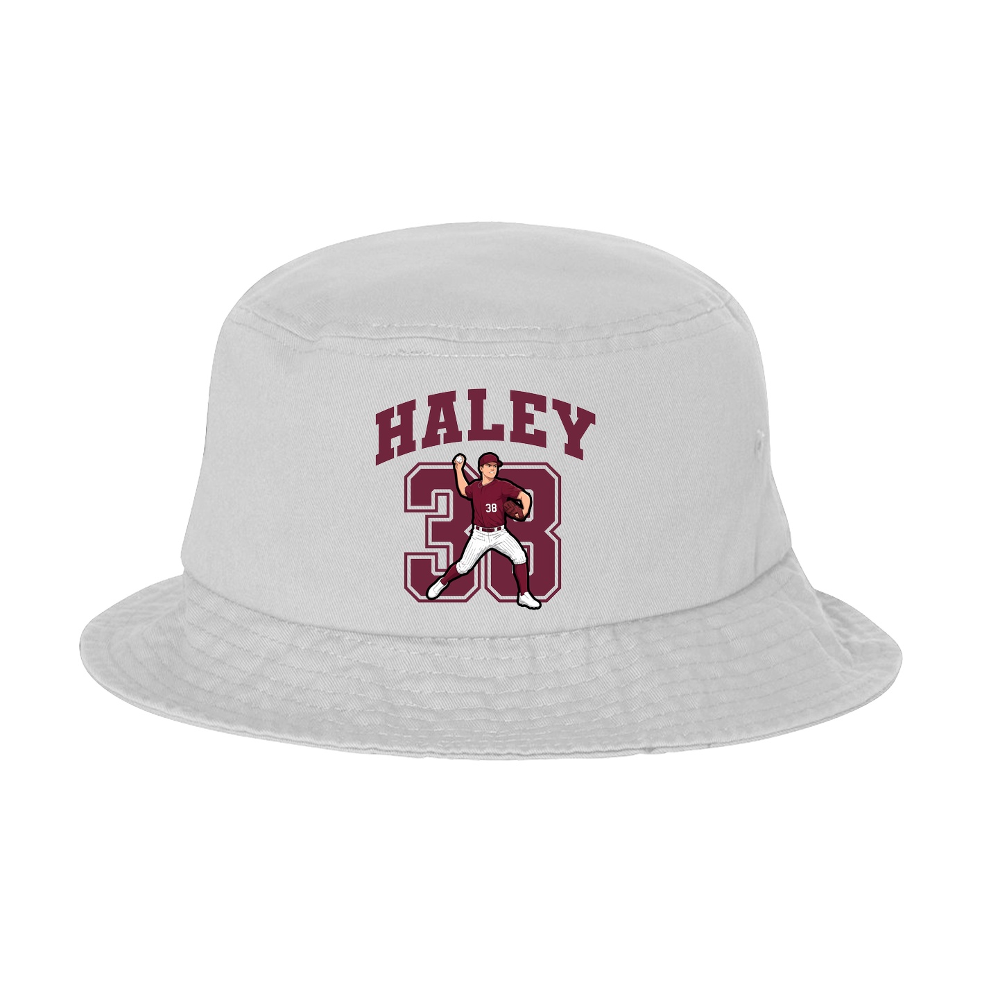 Bucket Cap — Number in White