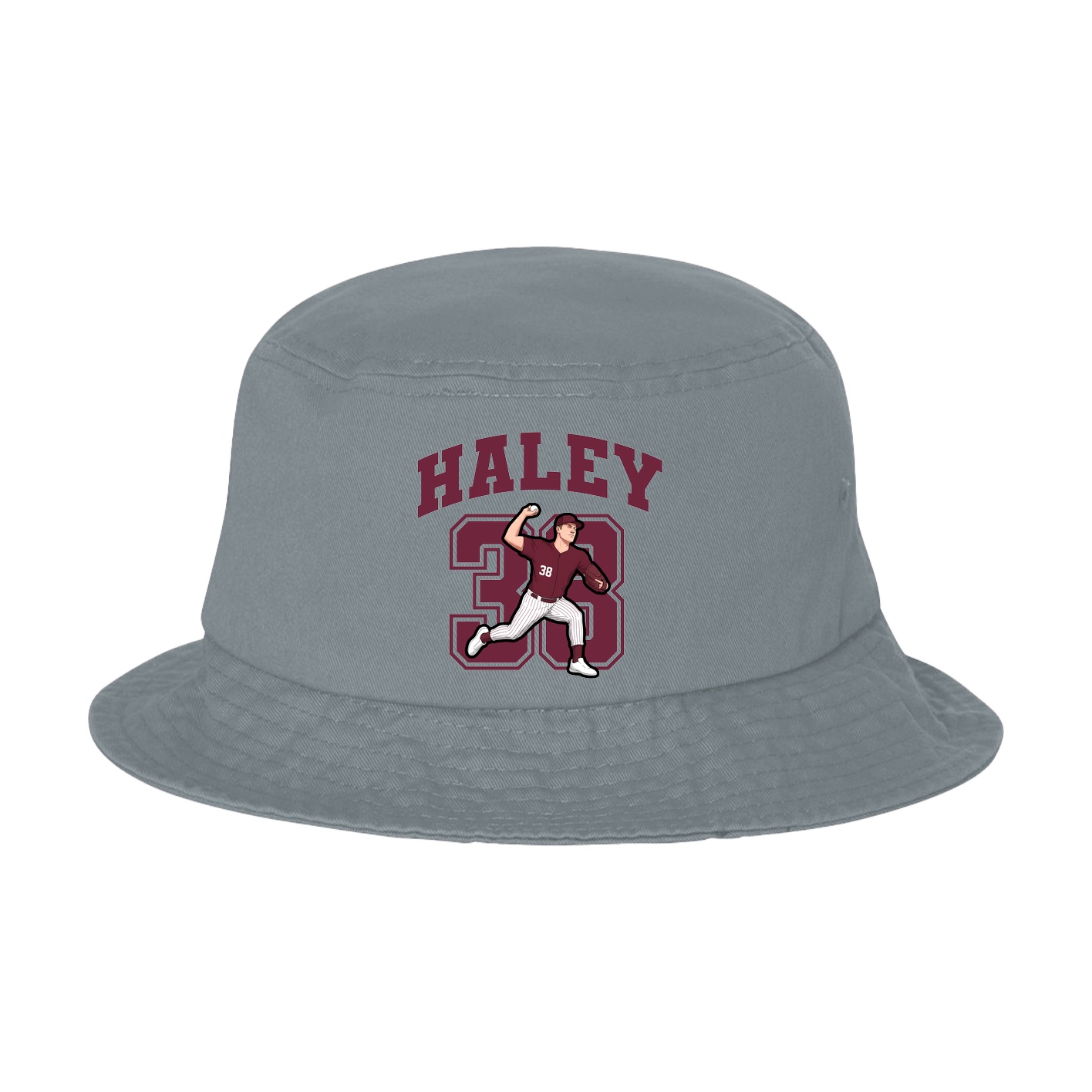 Bucket Cap — Number in Grey