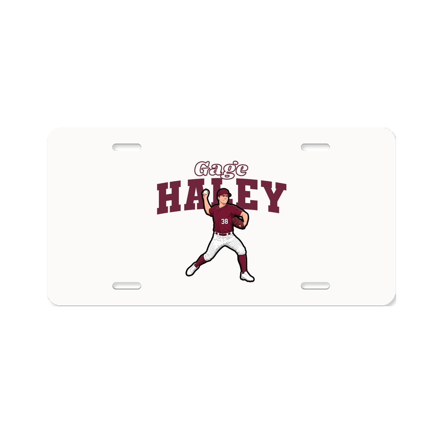 License Plate — Name Arch in Classic