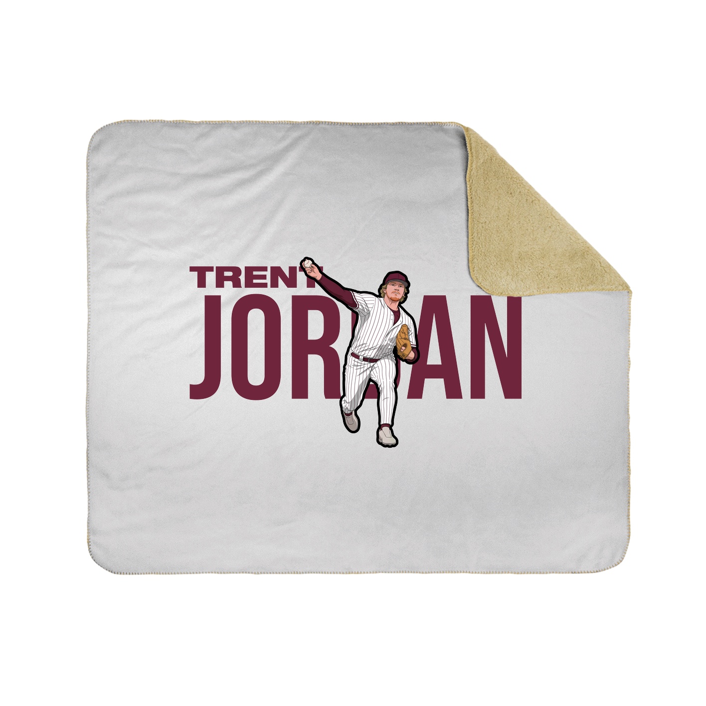 Throw Blanket — Player Name in White