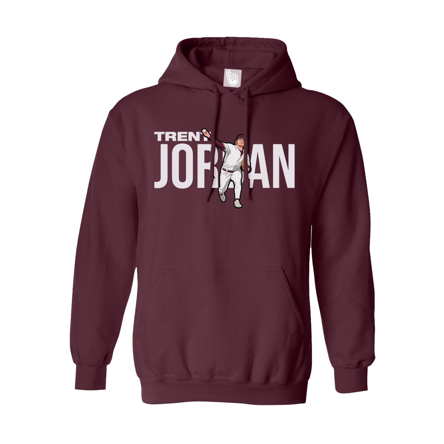 Hoodie — Player Name in Maroon