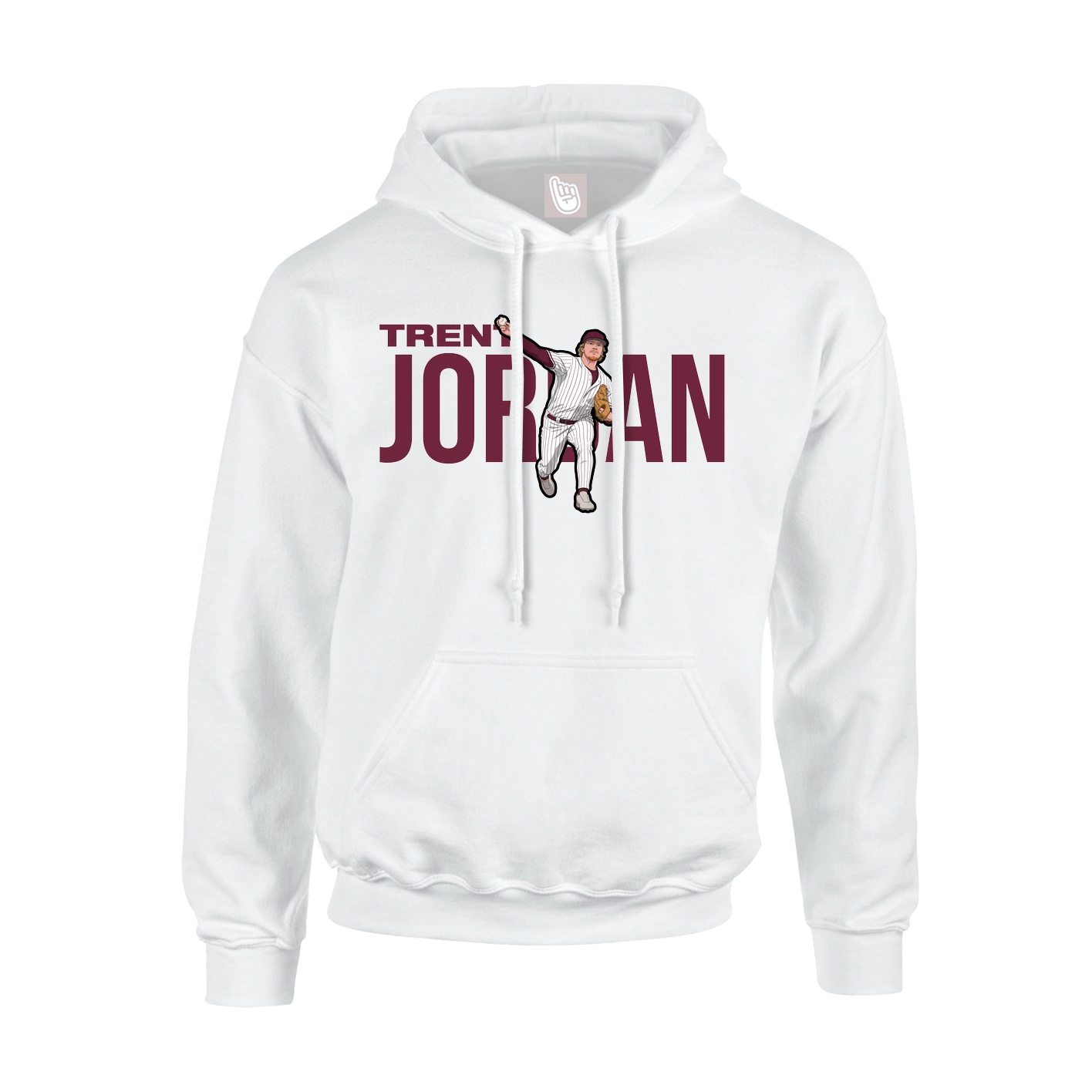 Youth Hoodie — Player Name in White