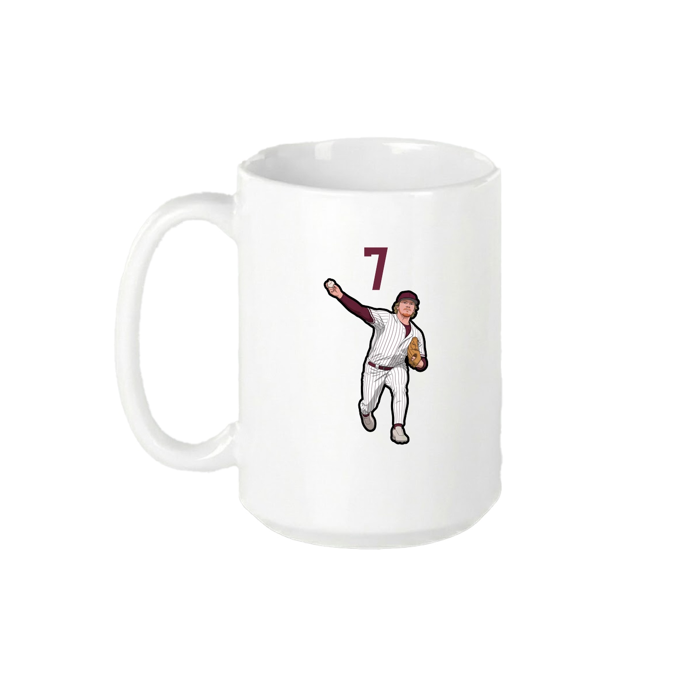15oz Coffee Mug — Number Top in White