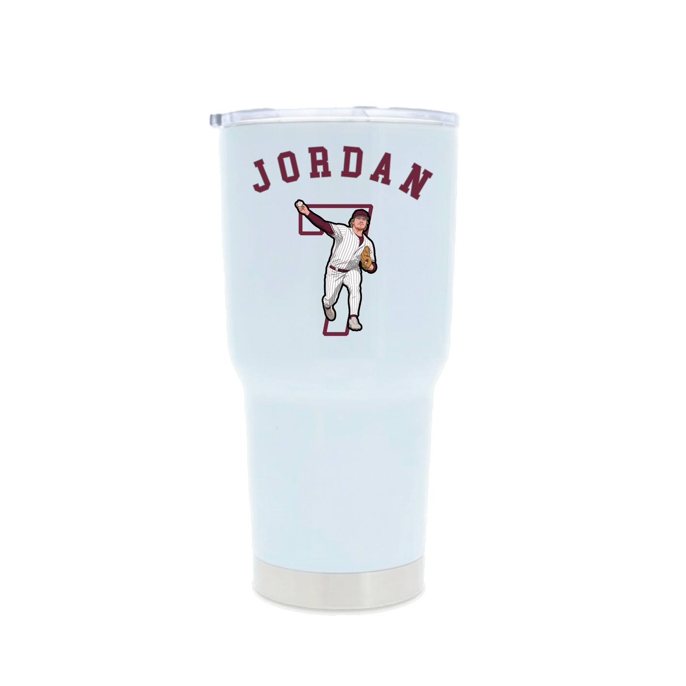 30oz Stainless Steel Tumbler — Shirsey Arch in White