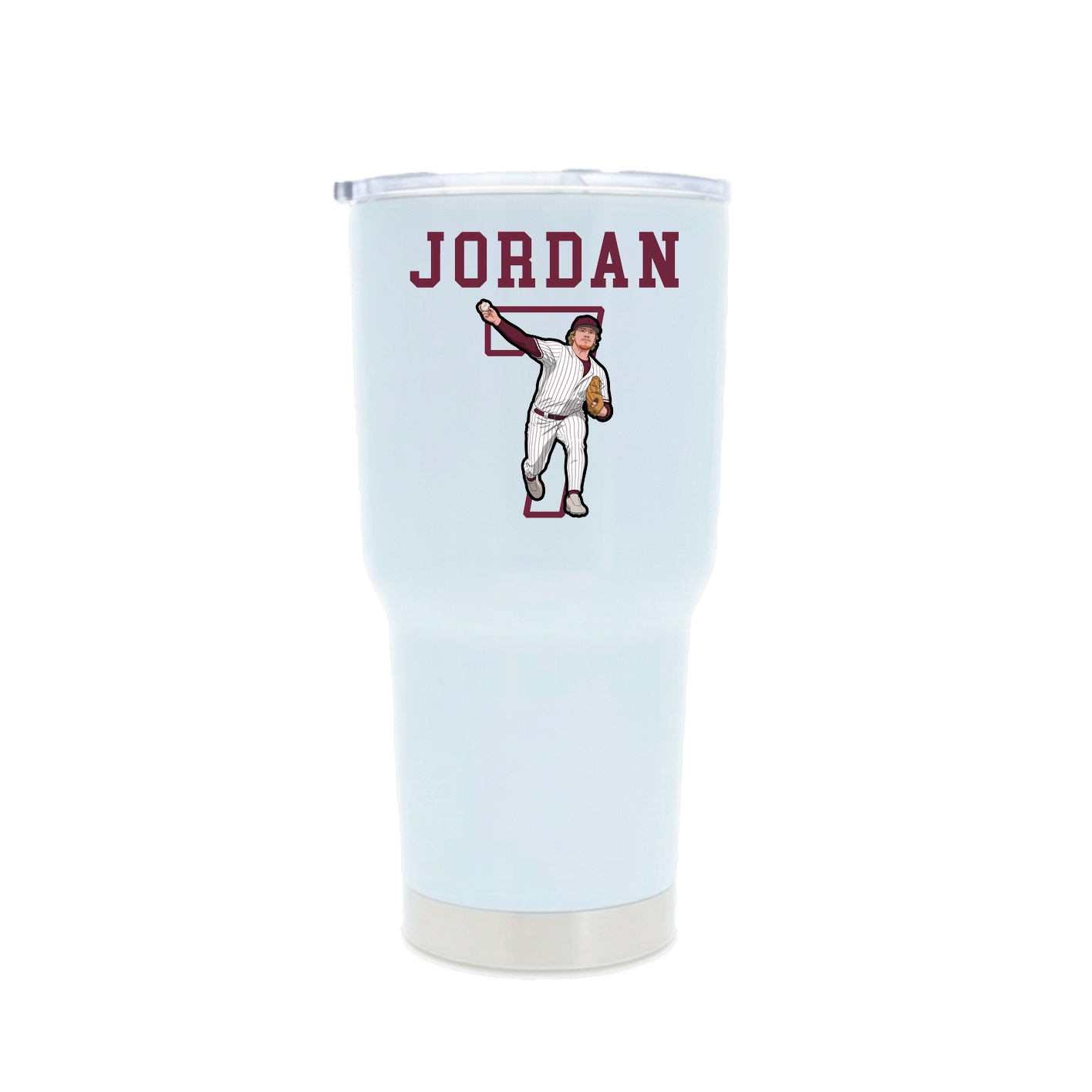 30oz Stainless Steel Tumbler — Shirsey in White