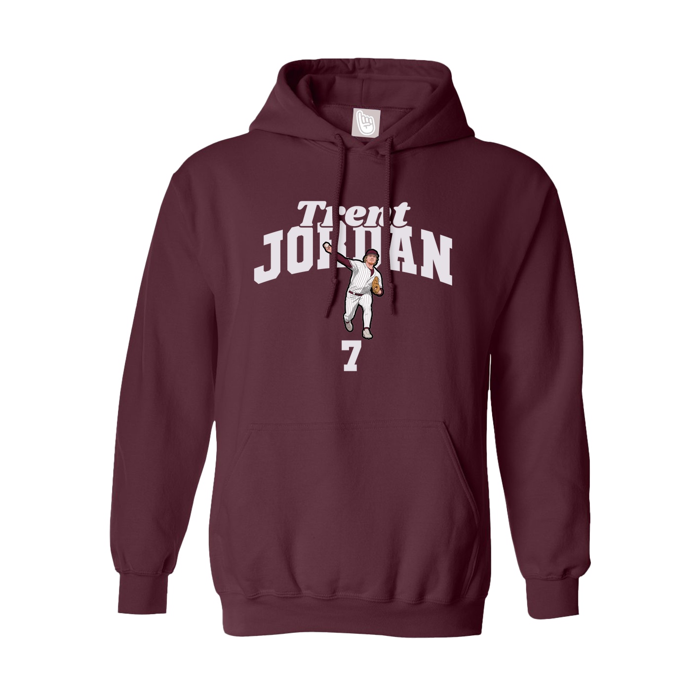 Hoodie — Signature Arch in Maroon